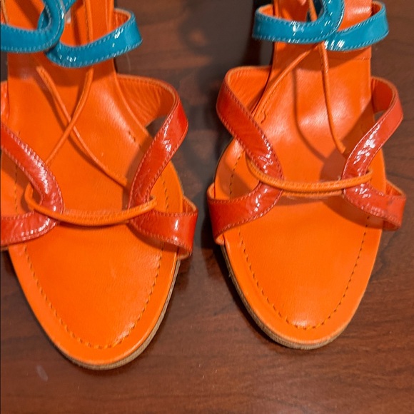Manolo Blahnik Multicolor Strappy Heels - Picture 6 of 9